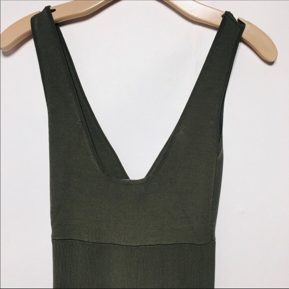 Diesel M-breed Ribbed Dress in Olive a green XXS - Picture 5 of 8